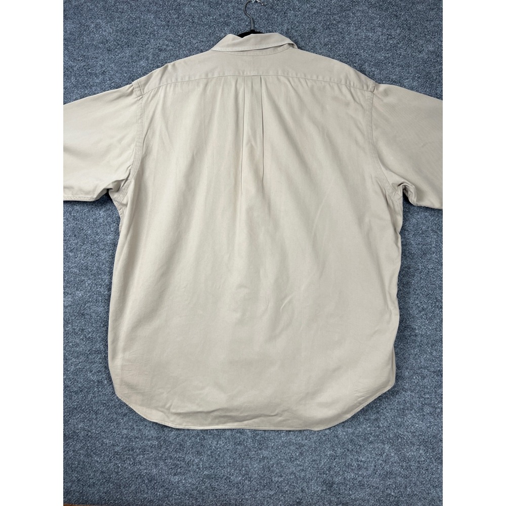 Ralph Lauren Shirt Mens XL Beige Tan Blake Cotton Long Sleeve Button Down Preppy - Picture 4 of 7